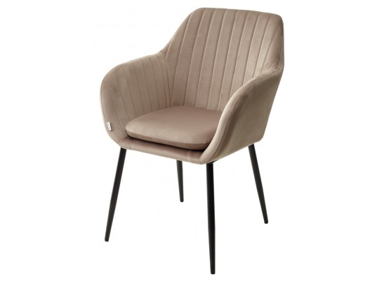 Стул ALABAMA BLUVEL-40 BEIGE, велюр / черный каркас 