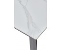 Стол CORNER 120 MATT WHITE MARBLE SOLID CERAMIC / BLACK, ®DISAUR