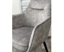 Стул RENLY 180 град. поворот. 7525-180 Серый, велюр / Черный, ®DISAUR