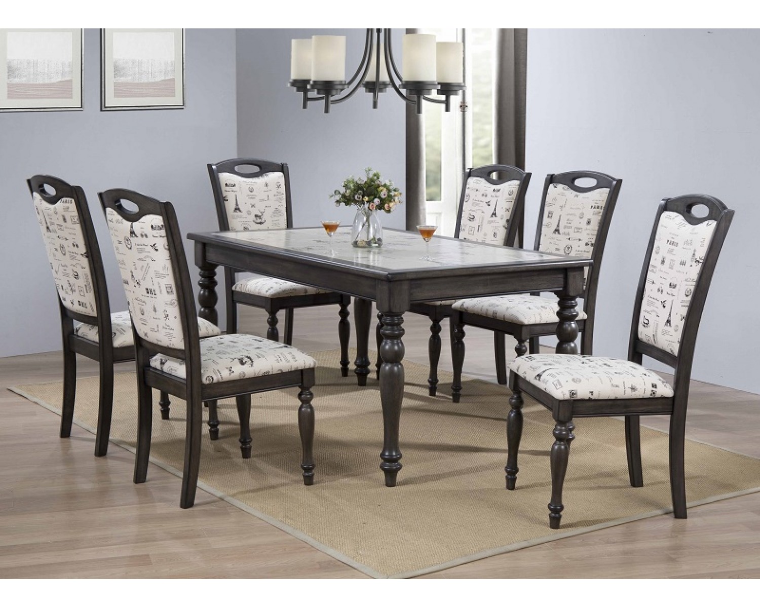 Стул LT C17443 DARK GREY #G521/ FABRIC FB62 PARIS