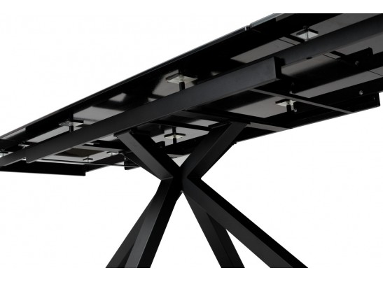 Стол ALTO 160 KL-135 Темно-серый мрамор матовый, итальянская керамика/ BLACK 