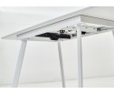 Стол АРУБА 140 Белый, стекло / белый каркас 