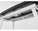 Стол ELIOT 120 HIGH GLOSS STATUARIO Белый мрамор глянцевый, керамика/ белый каркас 