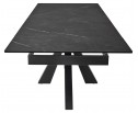 Стол ALEZIO 160 KL-135 Темно-серый мрамор матовый, итальянская керамика/ BLACK 