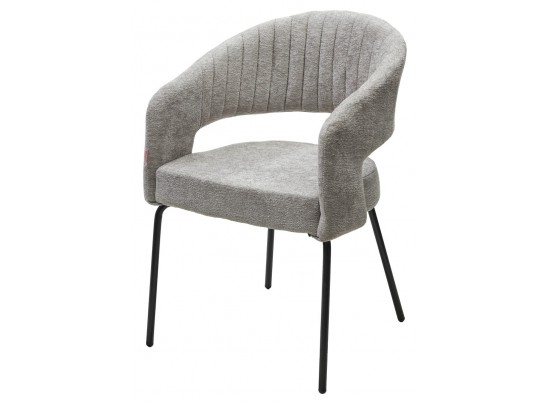 Стул SNUG 3018-03 светло-серый, шенилл / черный каркас, ®DISAUR