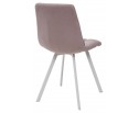Стул CHILLI SQUARE UF860-04B сиреневый, ткань/ белый каркас 