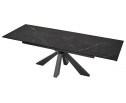 Стол ALEZIO 160 KL-135 Темно-серый мрамор матовый, итальянская керамика/ BLACK 