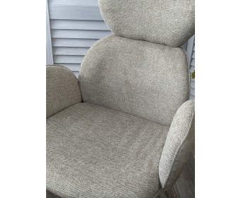 Стул ВАРДИ (VARDY) 360 град.поворот. Brego-31 Бежевый, ткань/ 7525-01 Бежевый, велюр/Черный, ®DISAUR