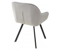 Стул GALE 360 град. поворот. BLUVEL-03 LIGHT GREY, велюр/ черный каркас, 