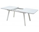 Стол ARUBA 160 GREY-WHITE/ WHITE глазурованное стекло 