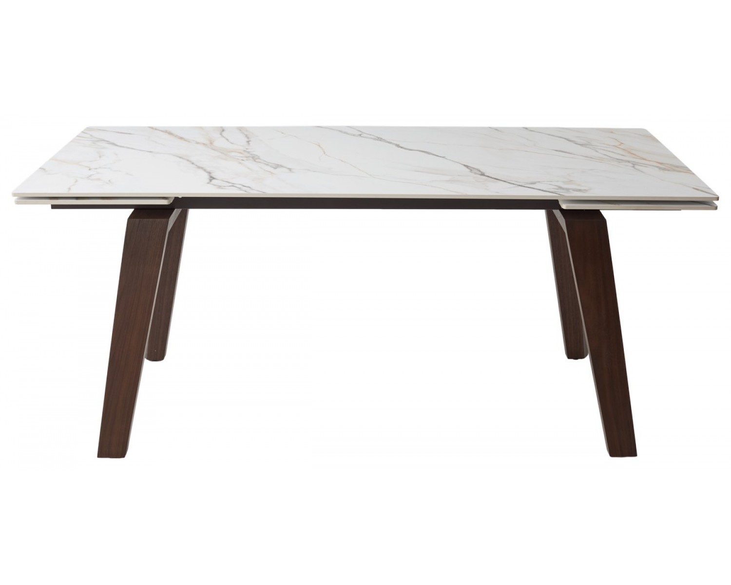 Купить Стол БЭТИС (BETIS) 180 цвет МРАМОР (MATTE GILDED WHITE SOLID CERAMIC) / Орех (WALNUT), ®DISAUR по цене 91900 в Екатеринбурге