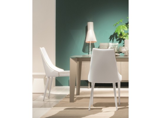 Стул CLARA 40.11 (TR505 white with sand cordonet, экокожа)