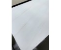 Стол Франк 200 Белый мрамор, керамика / черный каркас 