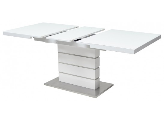 Стол QUADRO 140 WHITE GLASS белый глянец 