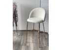 Барный стул GLADE NINI-01 Белый, teddy / золотой каркас 