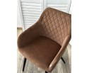 Стул БРЕНДИ (BRANDY) 505-11 Кофе, велюр "беспальчиковый" / черный каркас