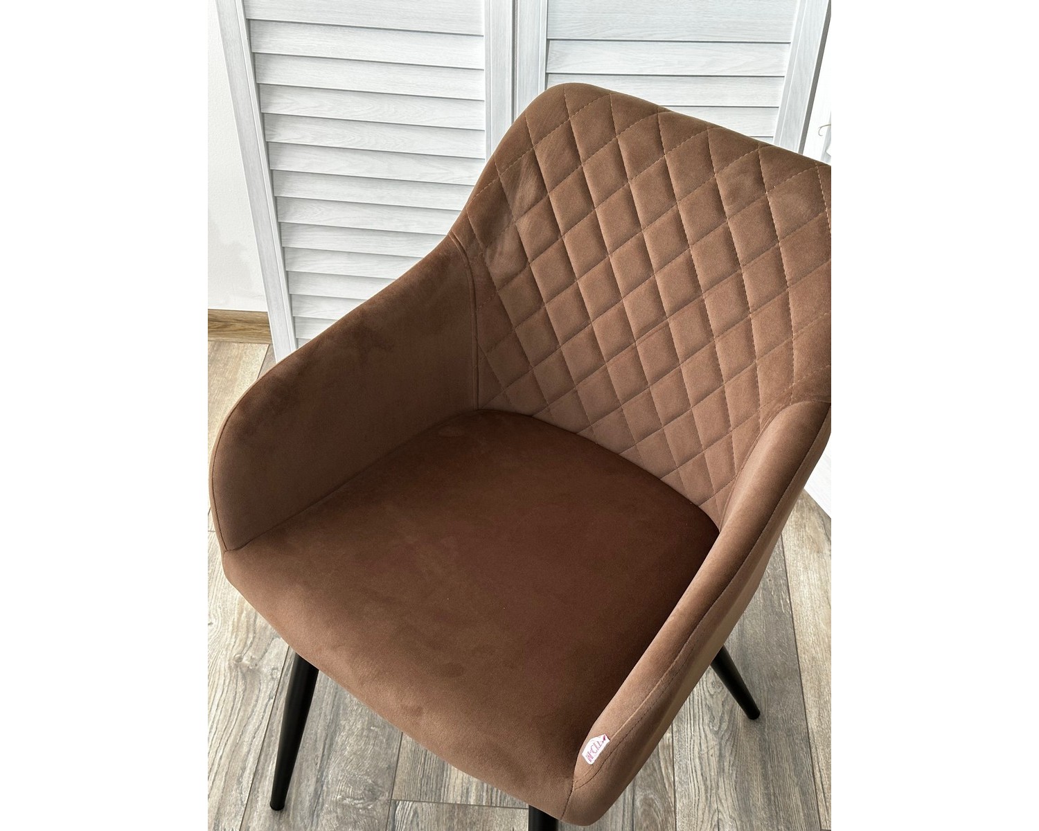 Стул БРЕНДИ (BRANDY) 505-11 Кофе, велюр "беспальчиковый" / черный каркас