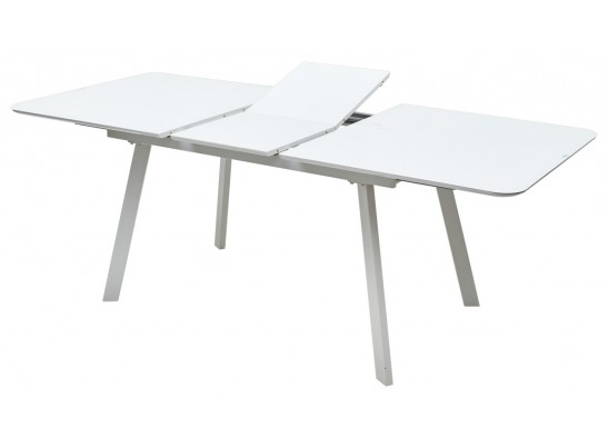 Стол ARUBA 160 WHITE/cупер белое глянцевое стекло 
