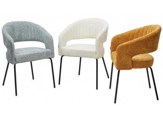 Стул SNUG 3018-08 горчичный, шенилл / черный каркас, ®DISAUR