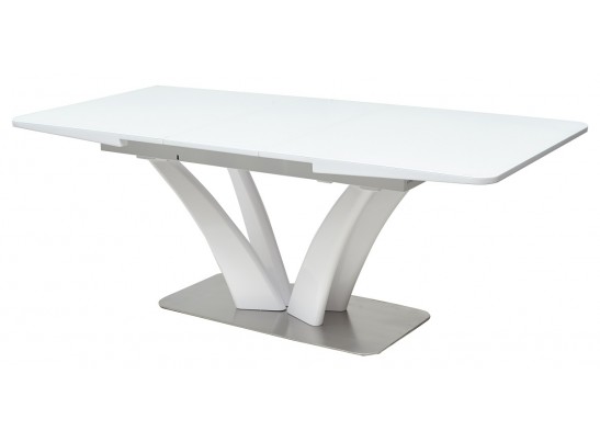 Стол FREYA 160 WHITE GLASS белый глянец 