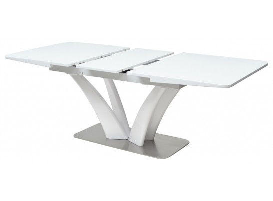 Стол FREYA 160 WHITE GLASS белый глянец 