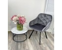 Стул GALE 360 град. поворот. BLUVEL-14 GREY, велюр/ черный каркас, 