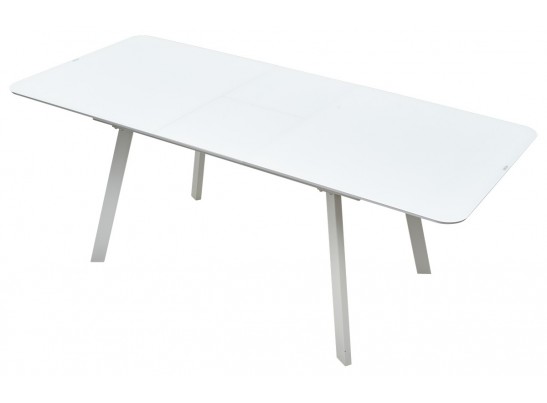 Стол ARUBA 160 WHITE/cупер белое глянцевое стекло 