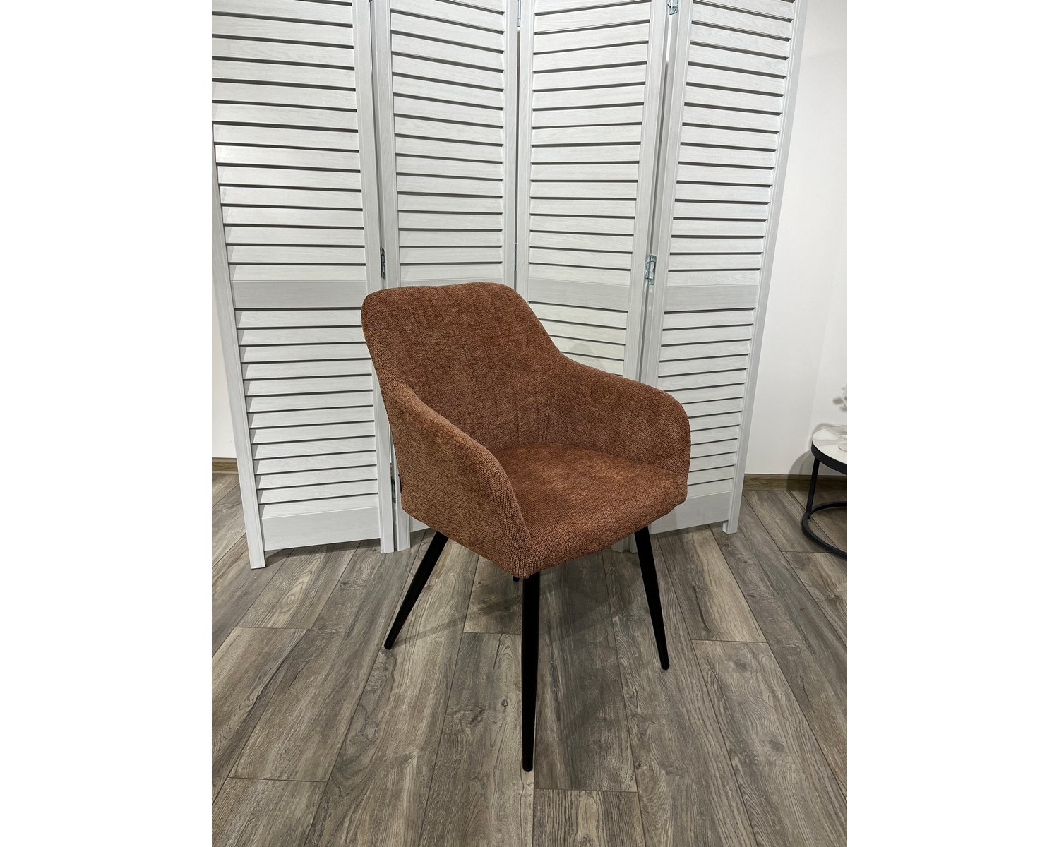 Стул BRANDY WZ2042-08 бронзовый фактурный велюр/ черный каркас