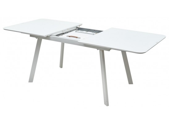 Стол ARUBA 160 WHITE/cупер белое глянцевое стекло 