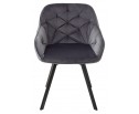 Стул GALE 360 град. поворот. BLUVEL-14 GREY, велюр/ черный каркас, 
