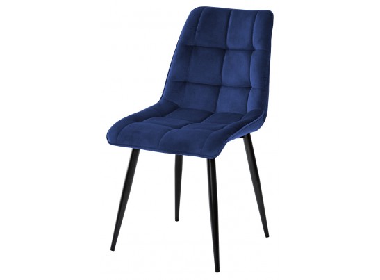 Стул CHIC BLUVEL-86 NAVY BLUE / черный каркас 