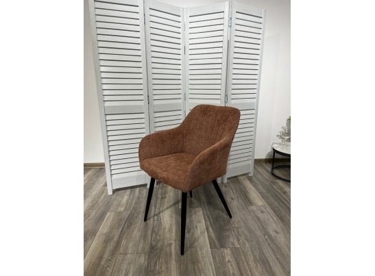 Стул BRANDY WZ2042-08 бронзовый фактурный велюр/ черный каркас 