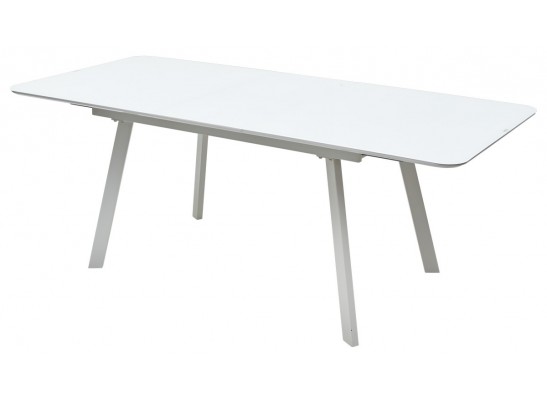 Стол ARUBA 160 WHITE/cупер белое глянцевое стекло 