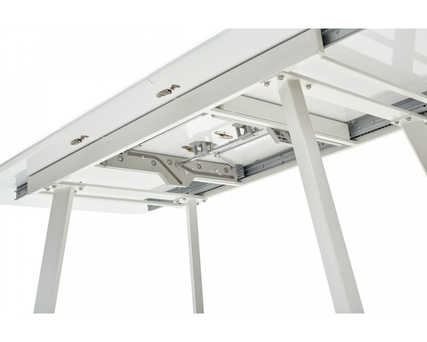 Стол ARUBA 160 WHITE/cупер белое глянцевое стекло