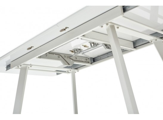 Стол ARUBA 160 WHITE/cупер белое глянцевое стекло 
