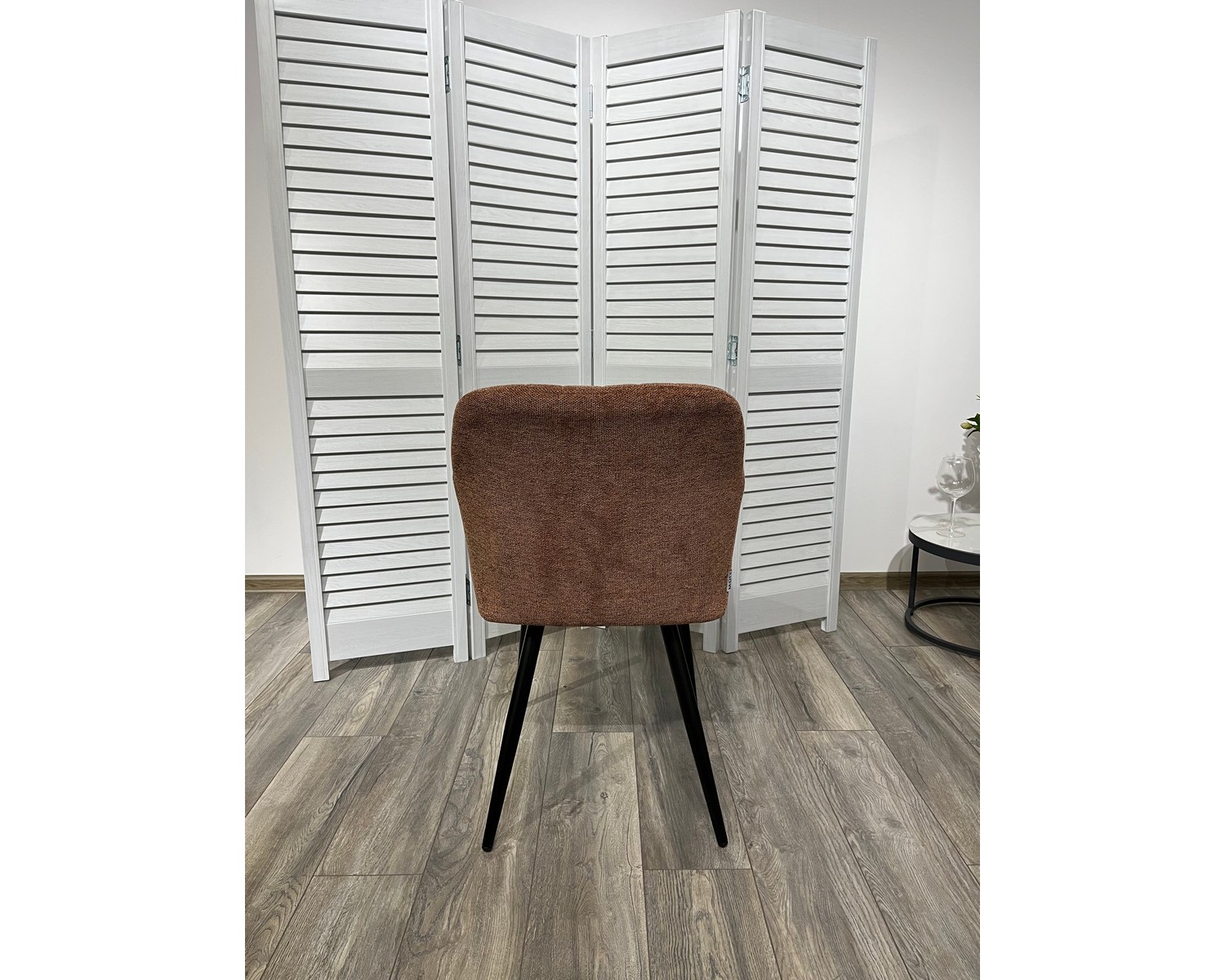 Стул BRANDY WZ2042-08 бронзовый фактурный велюр/ черный каркас