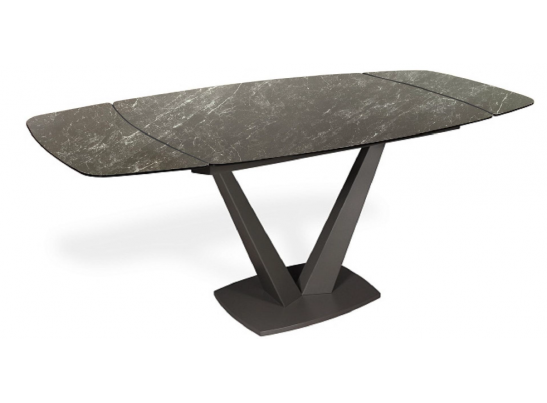 Стол ALATRI 120 MATT BLACK MARBLE SINTERED STONE / BLACK 