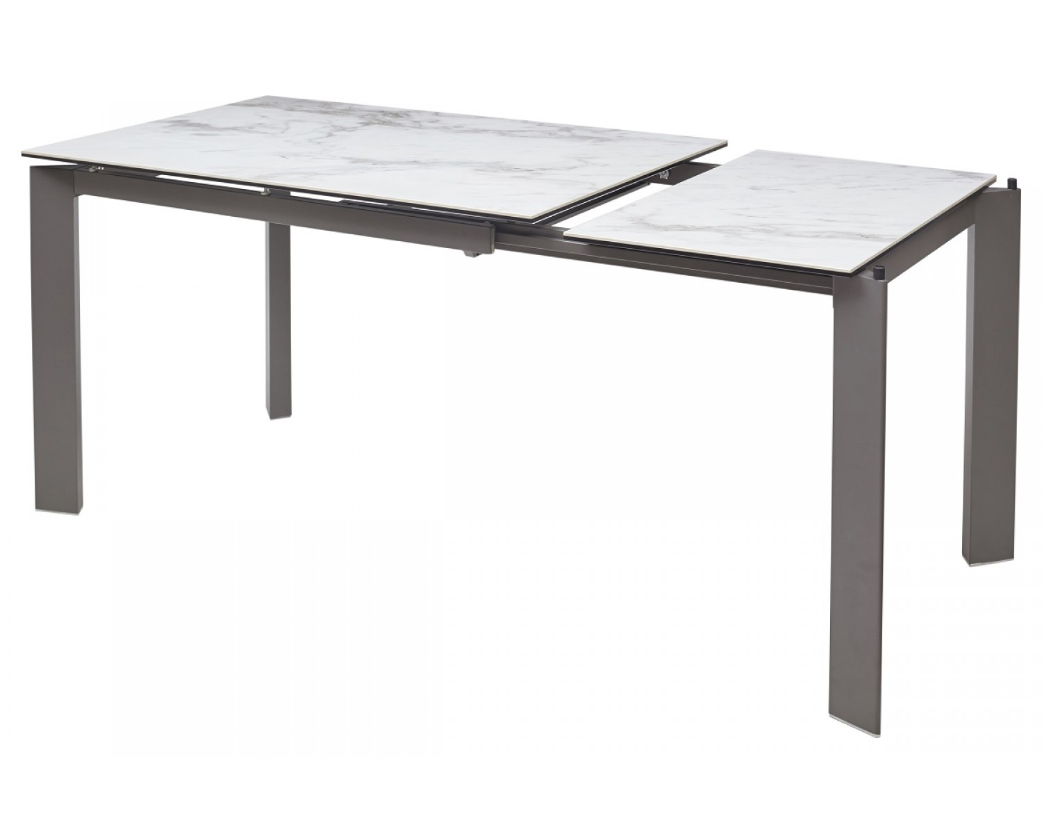 Стол CORNER 120 VOLAKAS WHITE Белый мрамор глянцевый, керамика/ GREY1