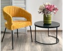 Стул SNUG 3018-08 горчичный, шенилл / черный каркас, ®DISAUR